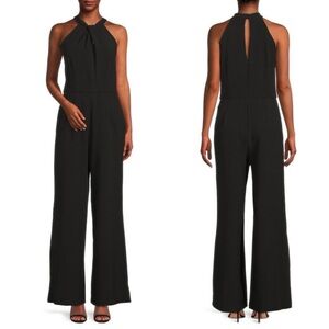 NWT JULIA JORDAN Nordstrom Sleeveless Flared Jumpsuit Black size 6